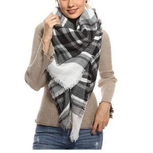 New Plaid Oversized Wrap Shawl